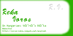 reka voros business card